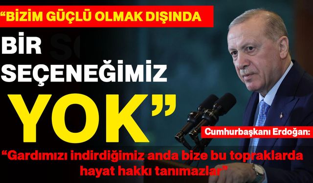 Cumhurbaşkanı Erdoğan: “Bizim Güçlü Olmak Dışında Bir Seçeneğimiz Yok”