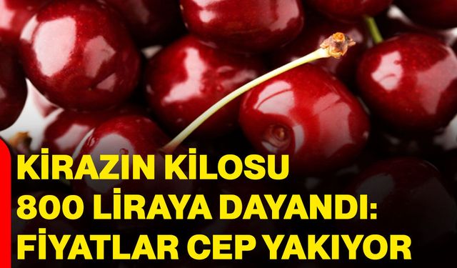 Kirazın kilosu 800 liraya dayandı: Fiyatlar cep yakıyor
