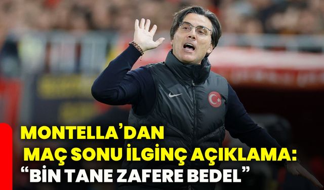 Montella’dan maç sonu ilginç açıklama: “Bin tane zafere bedel”