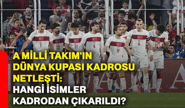 A Milli Takım'ın dünya kupası kadrosu netleşti: Hangi isimler kadrodan çıkarıldı?
