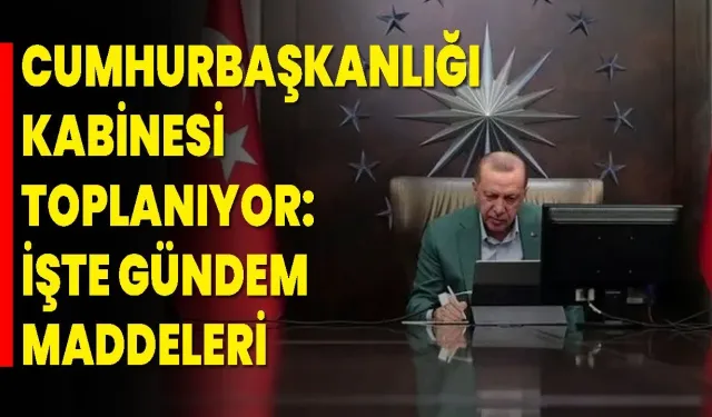 Cumhurbaşkanlığı Kabinesi bugün toplanıyor: işte gündem maddeleri