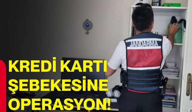 Kredi kartı şebekesine operasyon!