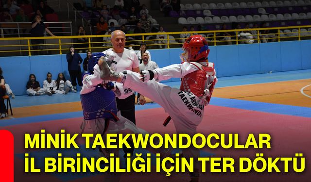 Minik taekwondocular il birinciliği için ter döktü
