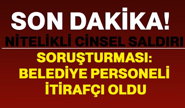Nitelikli cinsel saldırı soruşturması: Belediye personeli itirafçı oldu