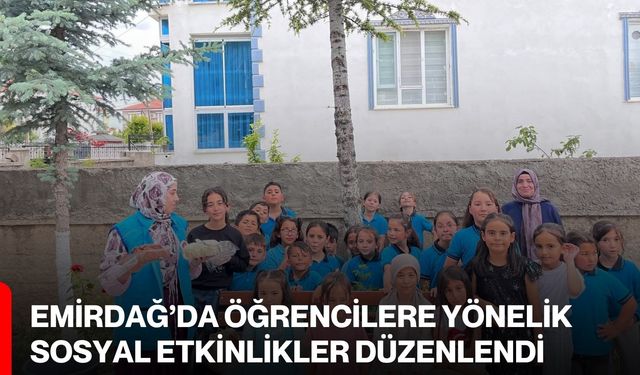 Emirdağ’da öğrencilere yönelik sosyal etkinlikler düzenlendi