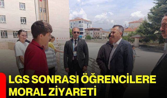 LGS sonrası öğrencilere moral ziyareti