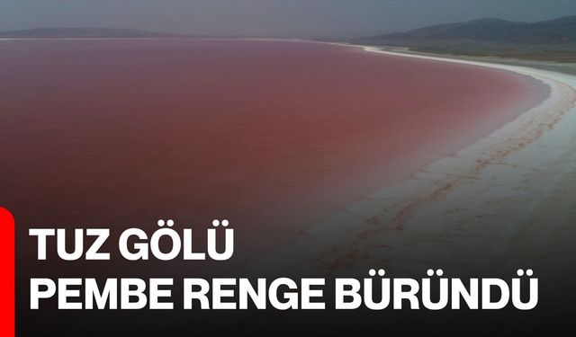 Tuz Gölü pembe renge büründü