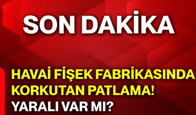 Havai fişek fabrikasında korkutan patlama! Yaralı var mı?