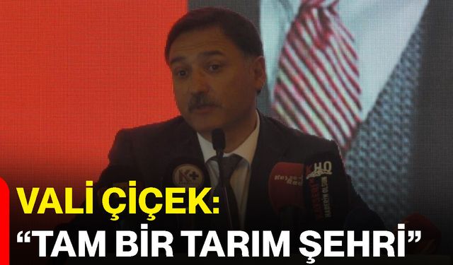 Vali Çiçek: “Tam bir tarım şehri”
