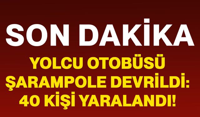 Yolcu otobüsü şarampole devrildi: 40 kişi yaralandı!
