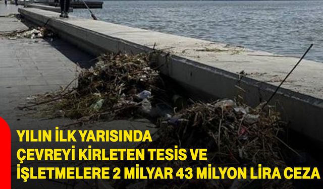 Yılın ilk yarısında çevreyi kirleten tesis ve işletmelere 2 milyar 43 milyon lira ceza