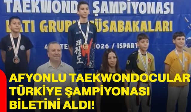 Afyonlu Taekwondocular Türkiye Şampiyonası biletini aldı