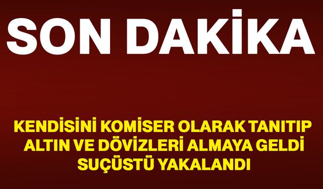 Kendisini komiser olarak tanıtıp altın ve dövizleri almaya geldi, suçüstü yakalandı