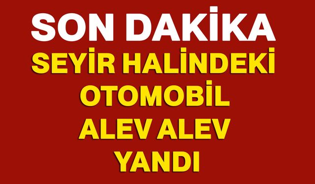Seyir halindeki otomobil alev alev yandı