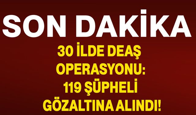 30 İlde DEAŞ operasyonu: 119 şüpheli gözaltına alındı