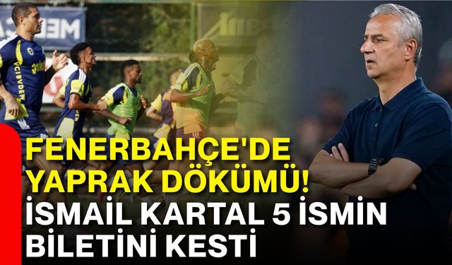 Fenerbahçe'de yaprak dökümü! İsmail Kartal 5 ismin biletini kesti