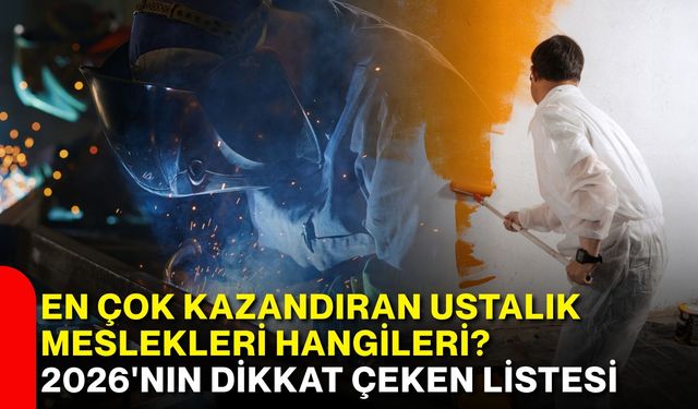 En çok kazandıran ustalık meslekleri hangileri? 2026'nın dikkat çeken listesi