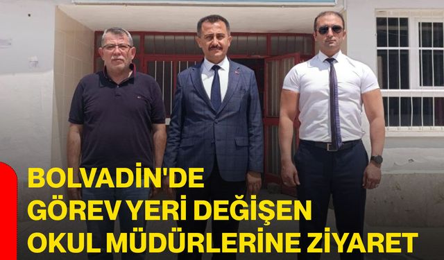 Bolvadin'de görev yeri değişen okul müdürlerine ziyaret