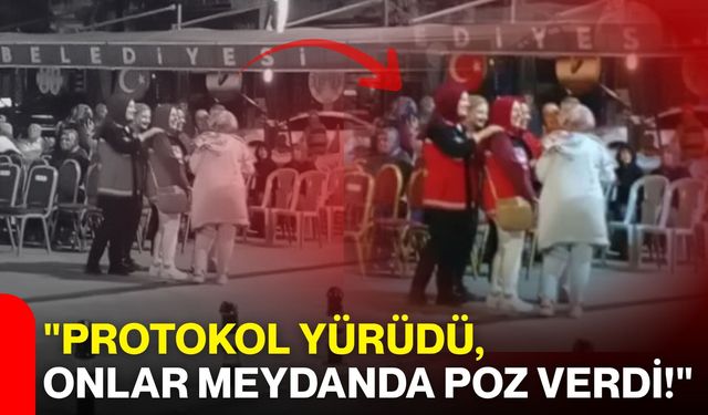 "Protokol yürüdü, onlar meydanda poz verdi!"