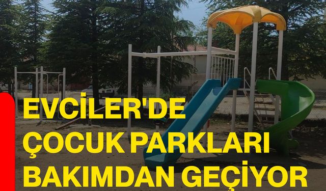 Evciler'de çocuk parkları bakımdan geçiyor