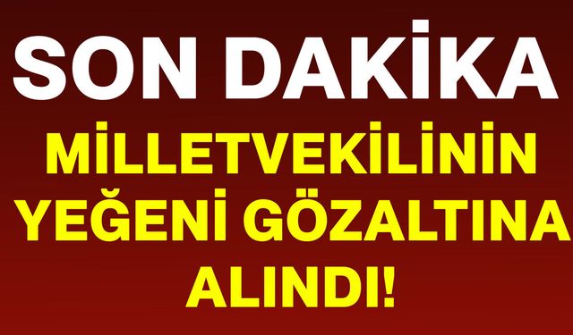 Milletvekilinin  yeğeni gözaltına alındı