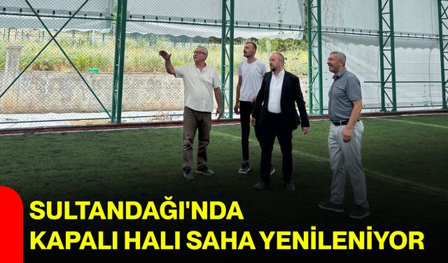 Sultandağı'nda kapalı halı saha yenileniyor