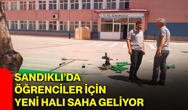 Sandıklı’da öğrenciler için yeni halı saha geliyor