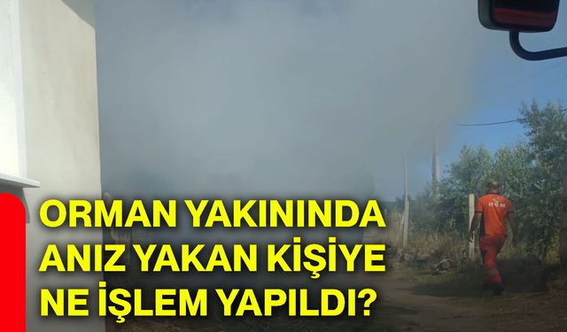Orman yakınında anız yakan kişiye ne işlem yapıldı?