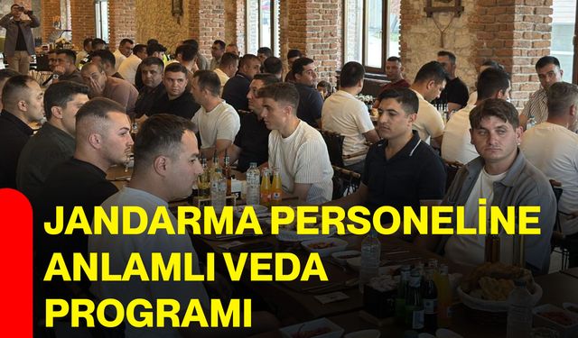 Jandarma personeline anlamlı veda programı