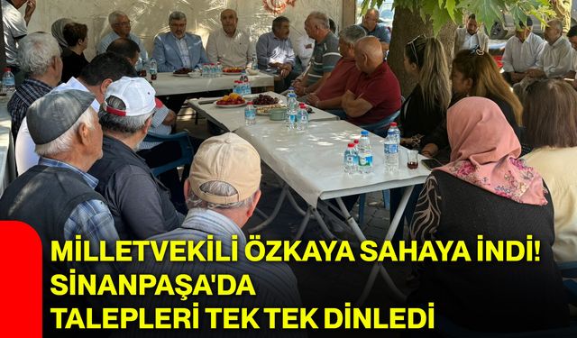 Milletvekili Özkaya sahaya indi! Sinanpaşa'da talepleri tek tek dinledi