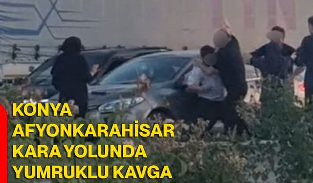 Konya- Afyonkarahisar kara yolunda yumruklu kavga