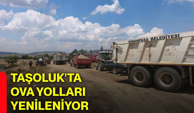 Taşoluk'ta ova yolları yenileniyor