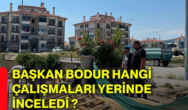Başkan Bodur hangi çalışmaları yerinde inceledi?