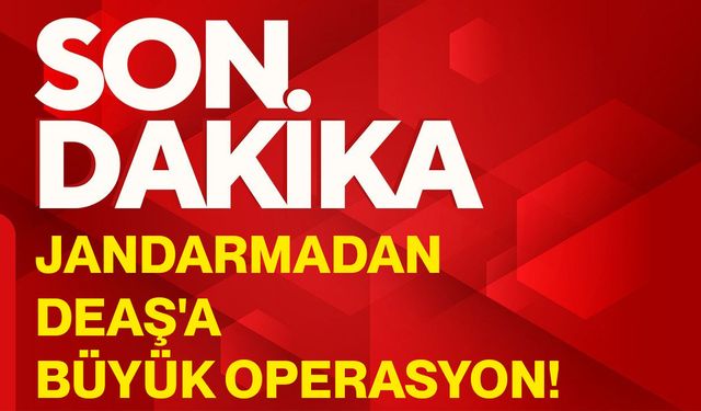 Jandarmadan DEAŞ'a büyük operasyon!