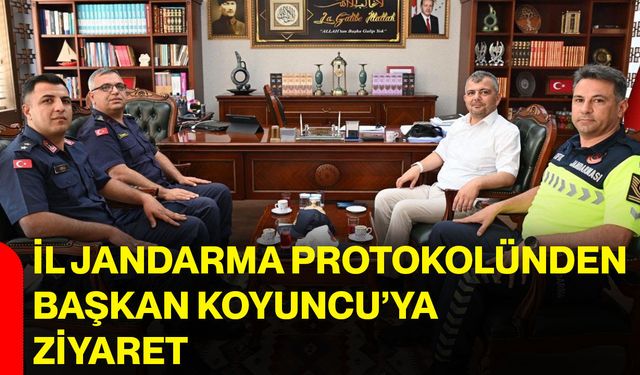 İl Jandarma protokolünden Başkan Koyuncu’ya ziyaret