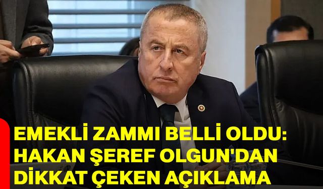 Emekli zammı belli oldu: Hakan Şeref Olgun'dan dikkat çeken açıklama
