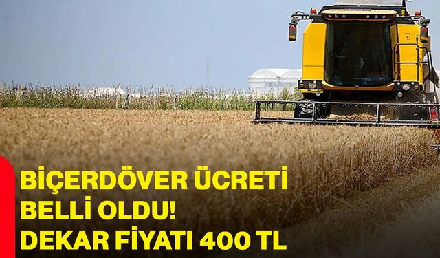 Şuhut'ta Biçerdöver Ücreti Belli Oldu! Dekar Fiyatı 400 TL