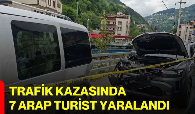 Trafik kazasında 7 Arap turist yaralandı