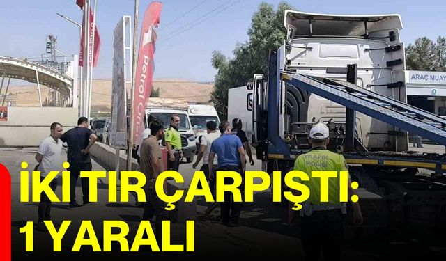 İki tır çarpıştı: 1 yaralı