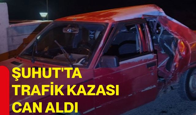 Şuhut'ta trafik kazası can aldı