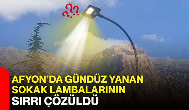 Afyon’da gündüz yanan sokak lambalarının sırrı çözüldü