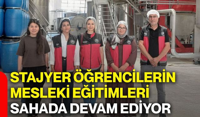 Stajyer öğrencilerin mesleki eğitimleri sahada devam ediyor