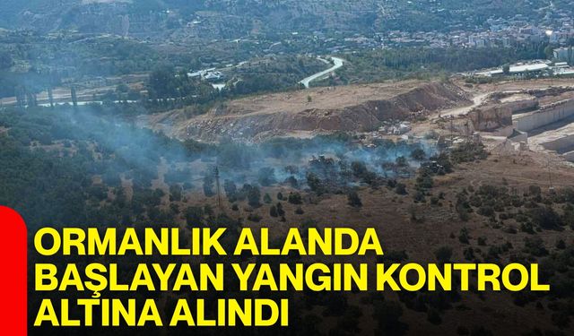 Ormanlık alanda başlayan yangın kontrol altına alındı