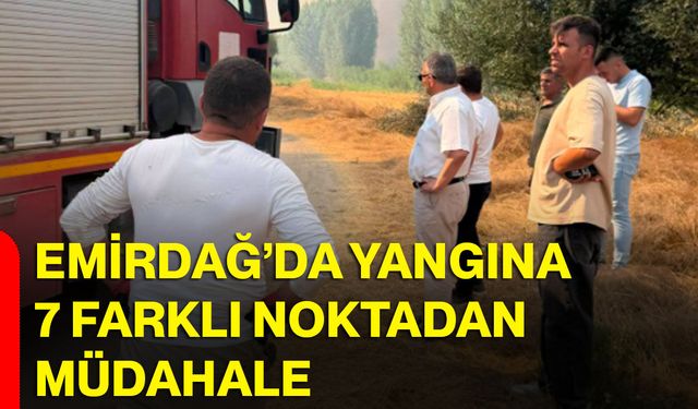 Emirdağ’da Yangına 7 farklı noktadan müdahale