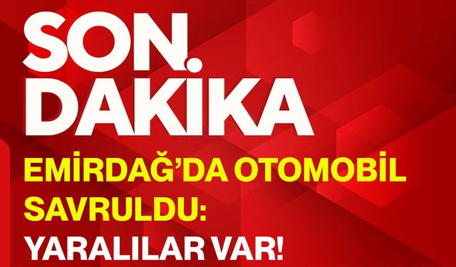 Emirdağ’da otomobil savruldu: Yaralılar var!