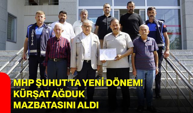 MHP Şuhut'ta yeni dönem! Kürşat Ağduk mazbatasını aldı