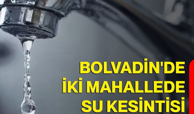 Bolvadin'de iki mahallede su kesintisi
