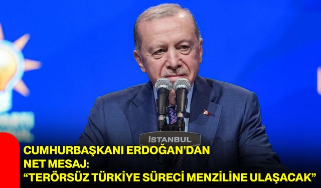 Cumhurbaşkanı Erdoğan’dan net mesaj: “Terörsüz Türkiye süreci menziline ulaşacak”