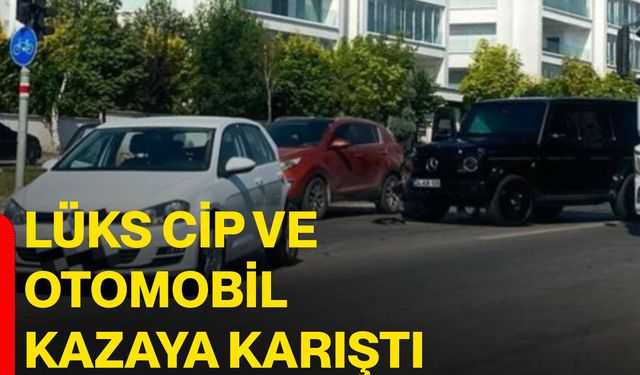 Lüks cip ve otomobil kazaya karıştı