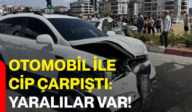 Otomobil ile cip çarpıştı: Yaralılar var!